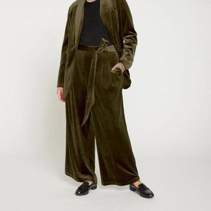 Universal Standard Luxe Belted Velvet Pant in Golden Velvet size M (18-20)